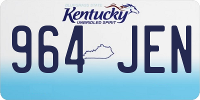 KY license plate 964JEN
