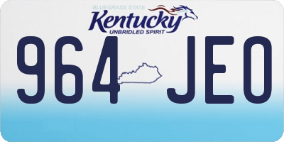 KY license plate 964JEO