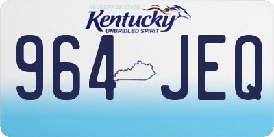KY license plate 964JEQ