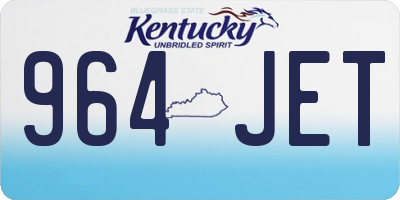 KY license plate 964JET
