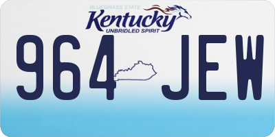 KY license plate 964JEW
