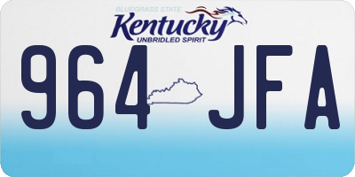 KY license plate 964JFA