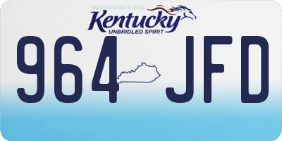 KY license plate 964JFD