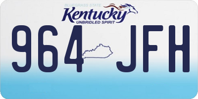 KY license plate 964JFH