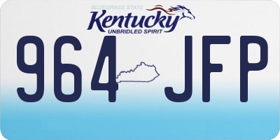 KY license plate 964JFP