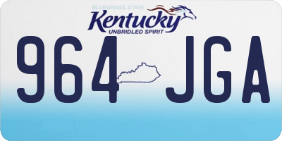 KY license plate 964JGA