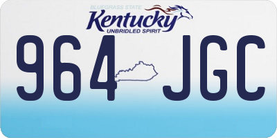 KY license plate 964JGC