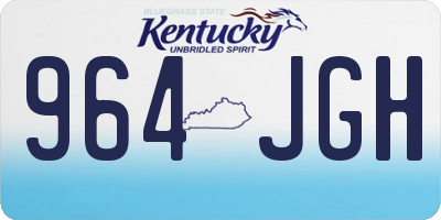 KY license plate 964JGH