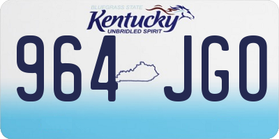 KY license plate 964JGO