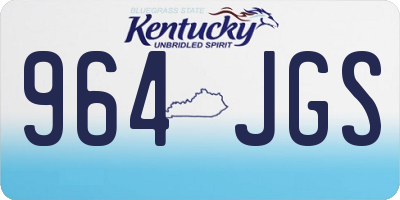 KY license plate 964JGS