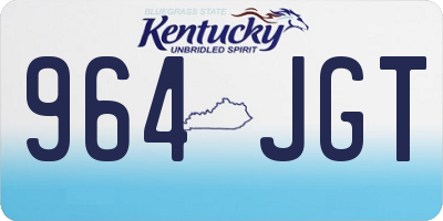 KY license plate 964JGT