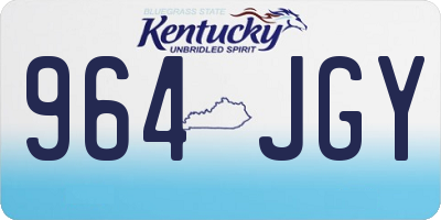 KY license plate 964JGY