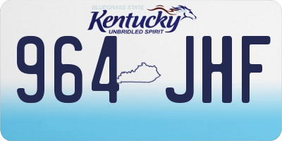 KY license plate 964JHF