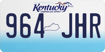 KY license plate 964JHR