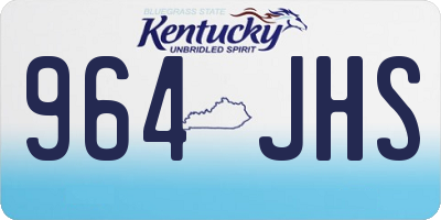 KY license plate 964JHS