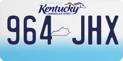 KY license plate 964JHX