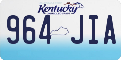 KY license plate 964JIA