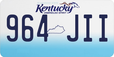 KY license plate 964JII