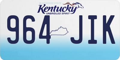 KY license plate 964JIK