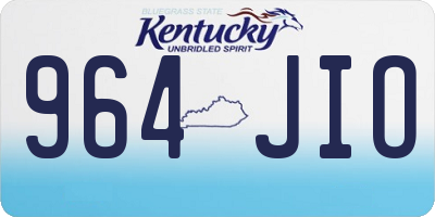 KY license plate 964JIO