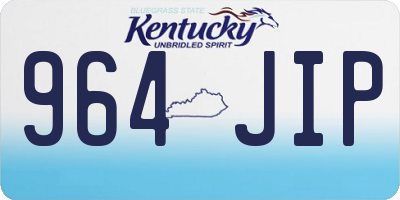 KY license plate 964JIP