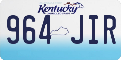 KY license plate 964JIR