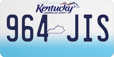 KY license plate 964JIS