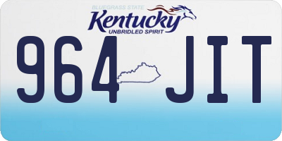 KY license plate 964JIT