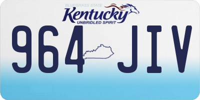 KY license plate 964JIV