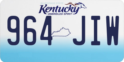 KY license plate 964JIW