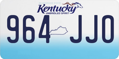 KY license plate 964JJO