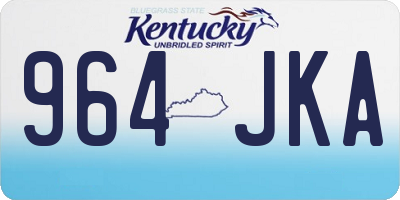 KY license plate 964JKA