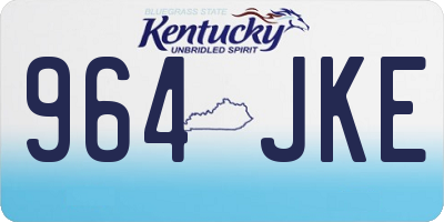 KY license plate 964JKE