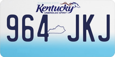 KY license plate 964JKJ