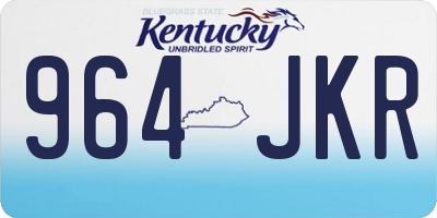 KY license plate 964JKR
