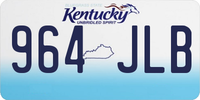 KY license plate 964JLB