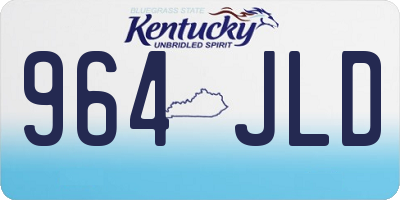 KY license plate 964JLD