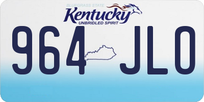 KY license plate 964JLO