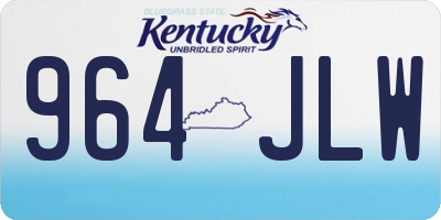 KY license plate 964JLW