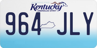KY license plate 964JLY