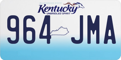 KY license plate 964JMA