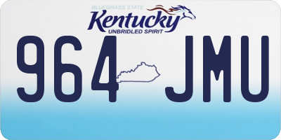 KY license plate 964JMU
