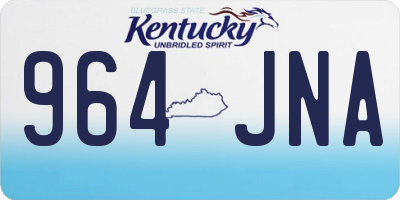 KY license plate 964JNA