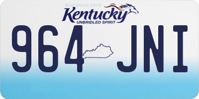 KY license plate 964JNI