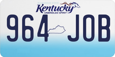 KY license plate 964JOB