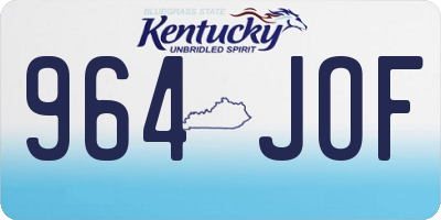 KY license plate 964JOF