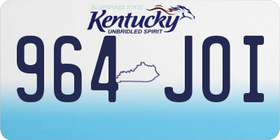 KY license plate 964JOI