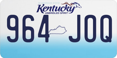 KY license plate 964JOQ