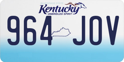 KY license plate 964JOV