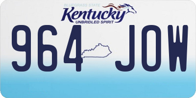 KY license plate 964JOW